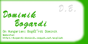 dominik bogardi business card